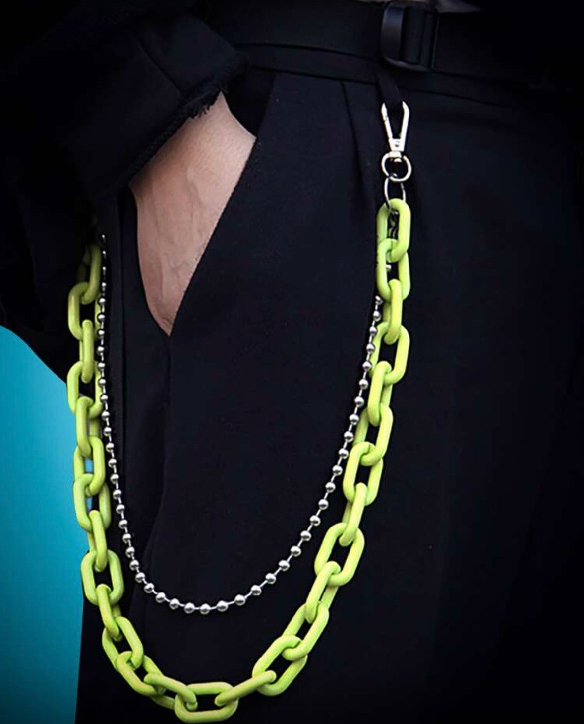 “Slime” Green Chain Belt