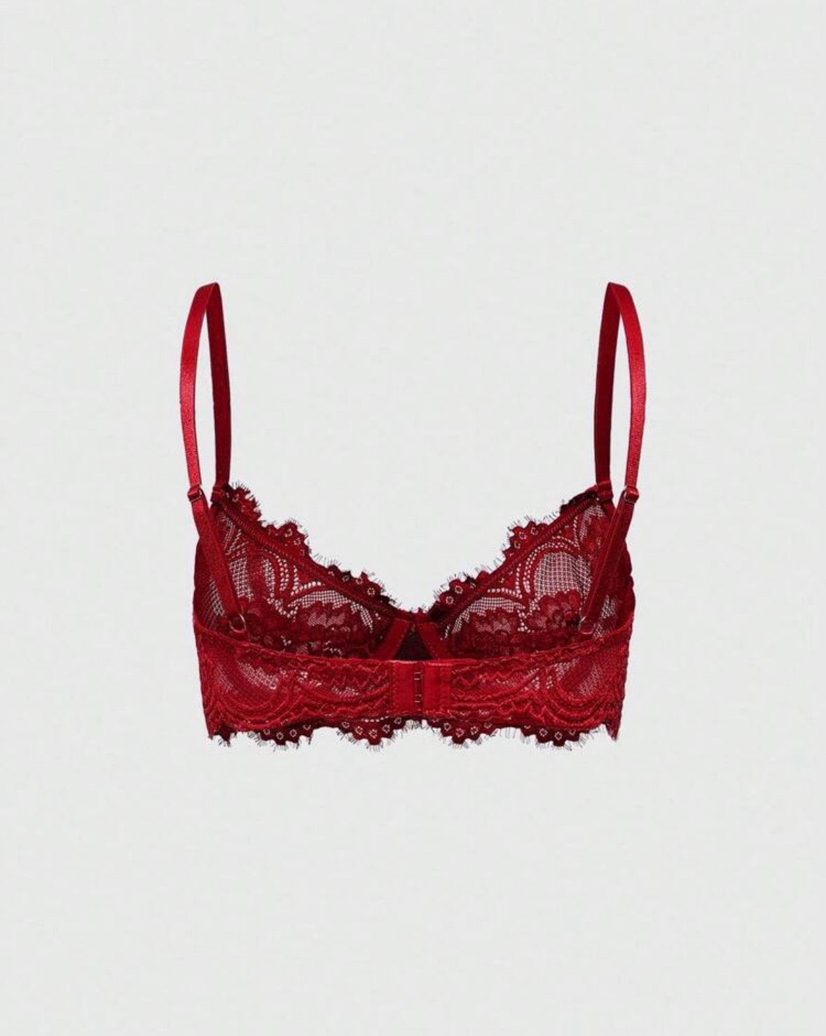“Lisa Lace” Burgundy Bralette