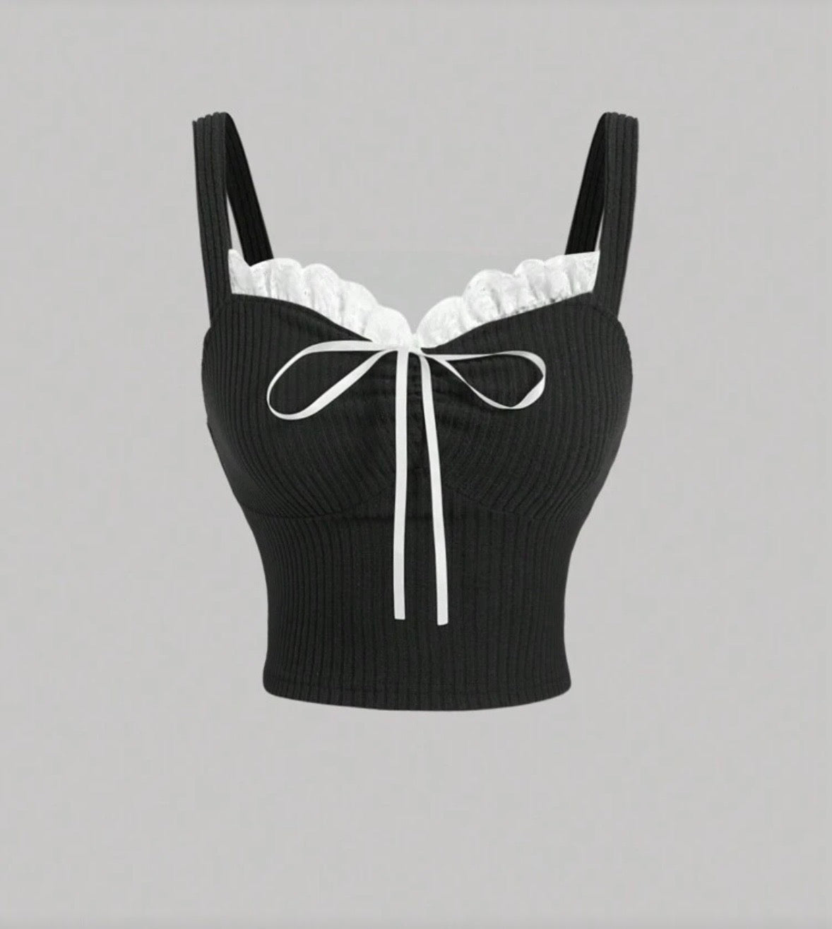 “Bow Me” Black Top