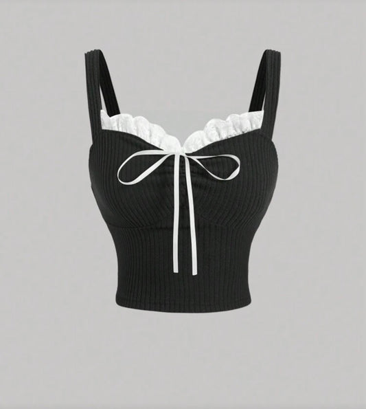 “Bow Me” Black Top