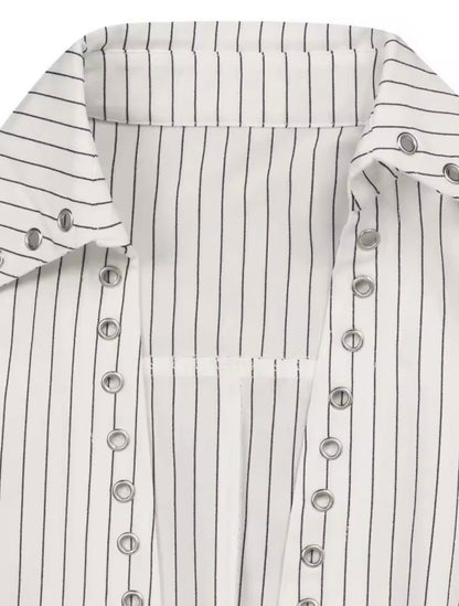 “Amelia Stripes” White 2 Piece Set