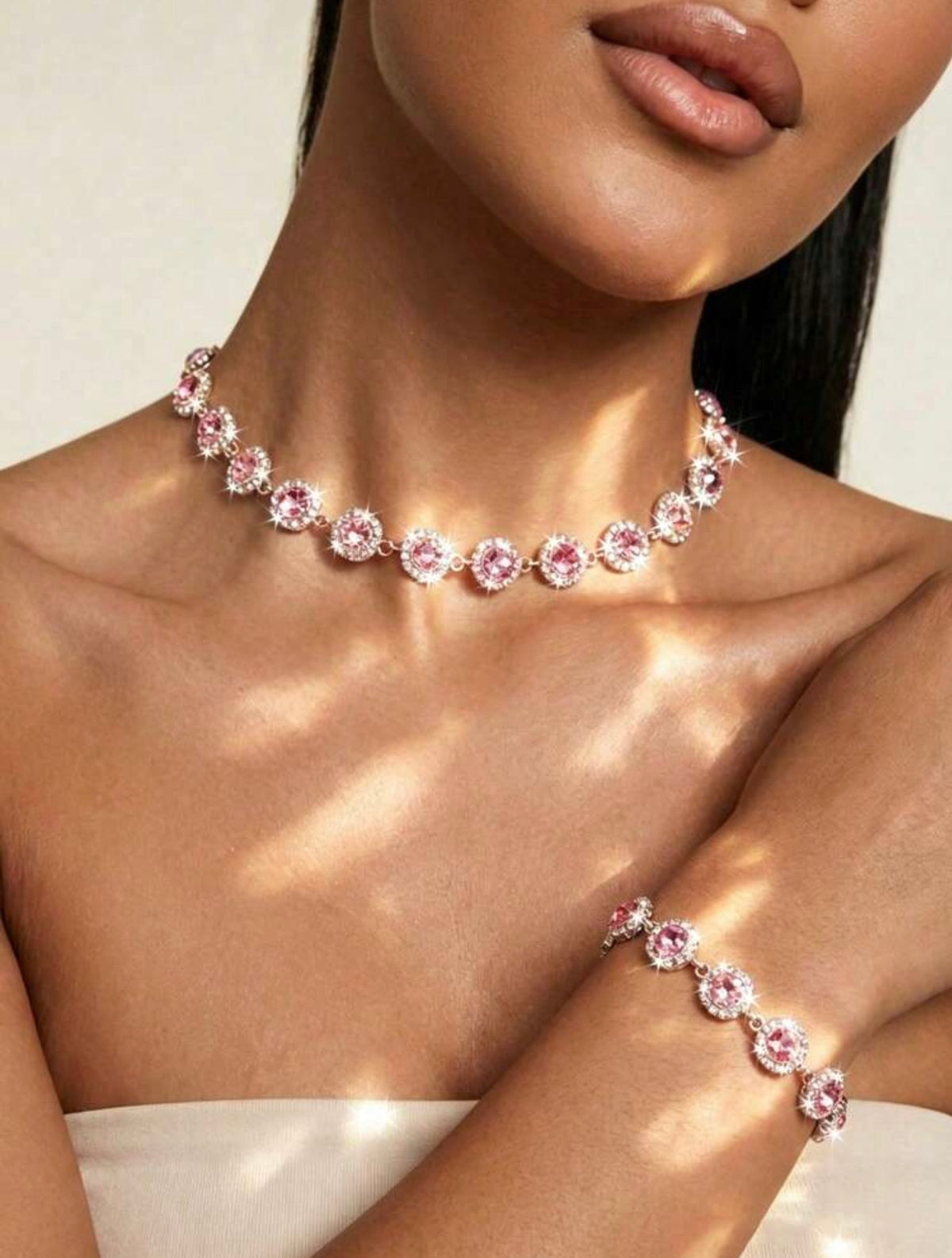“Pink Danish” Gold Silver Set