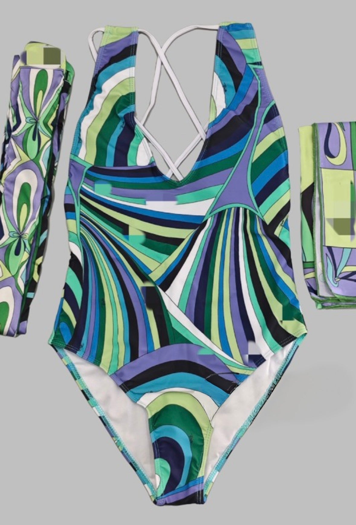 “Pucci” Blue 2 Piece Swimsuit