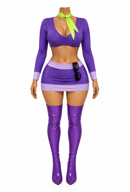 “Daphne” Purple 3 Piece Costume