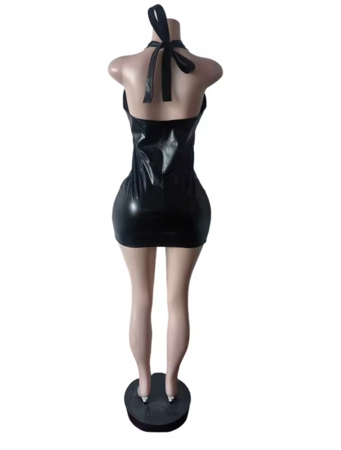 “Harley” Burgundy Leather Dress