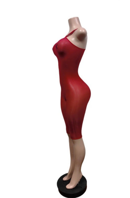 “Baddie Babe” Red Romper