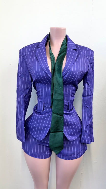 “The Joker” Purple 3 Piece Costume Set