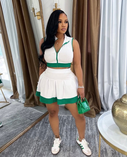 “Tati Tennis” Green 2 Piece Set