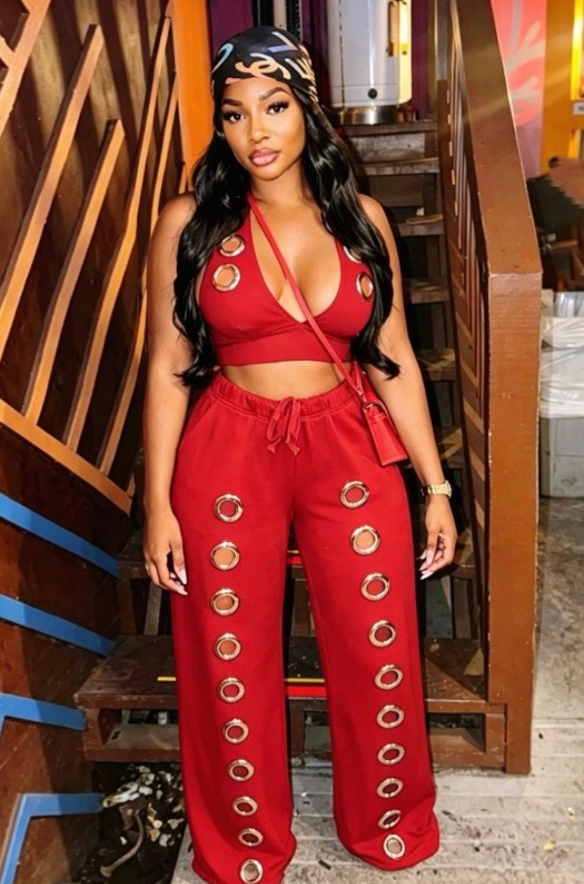 “Couture Cutout” Red 2 Piece Set
