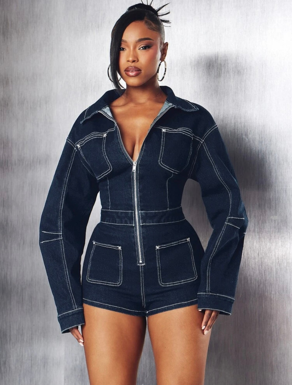 “Denim Diva” Blue Jean Romper