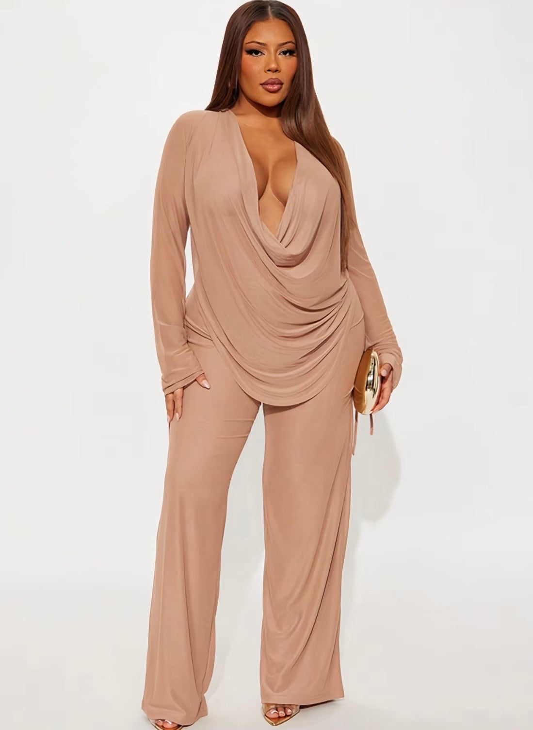 “Phase Me” Brown 2 Piece Set