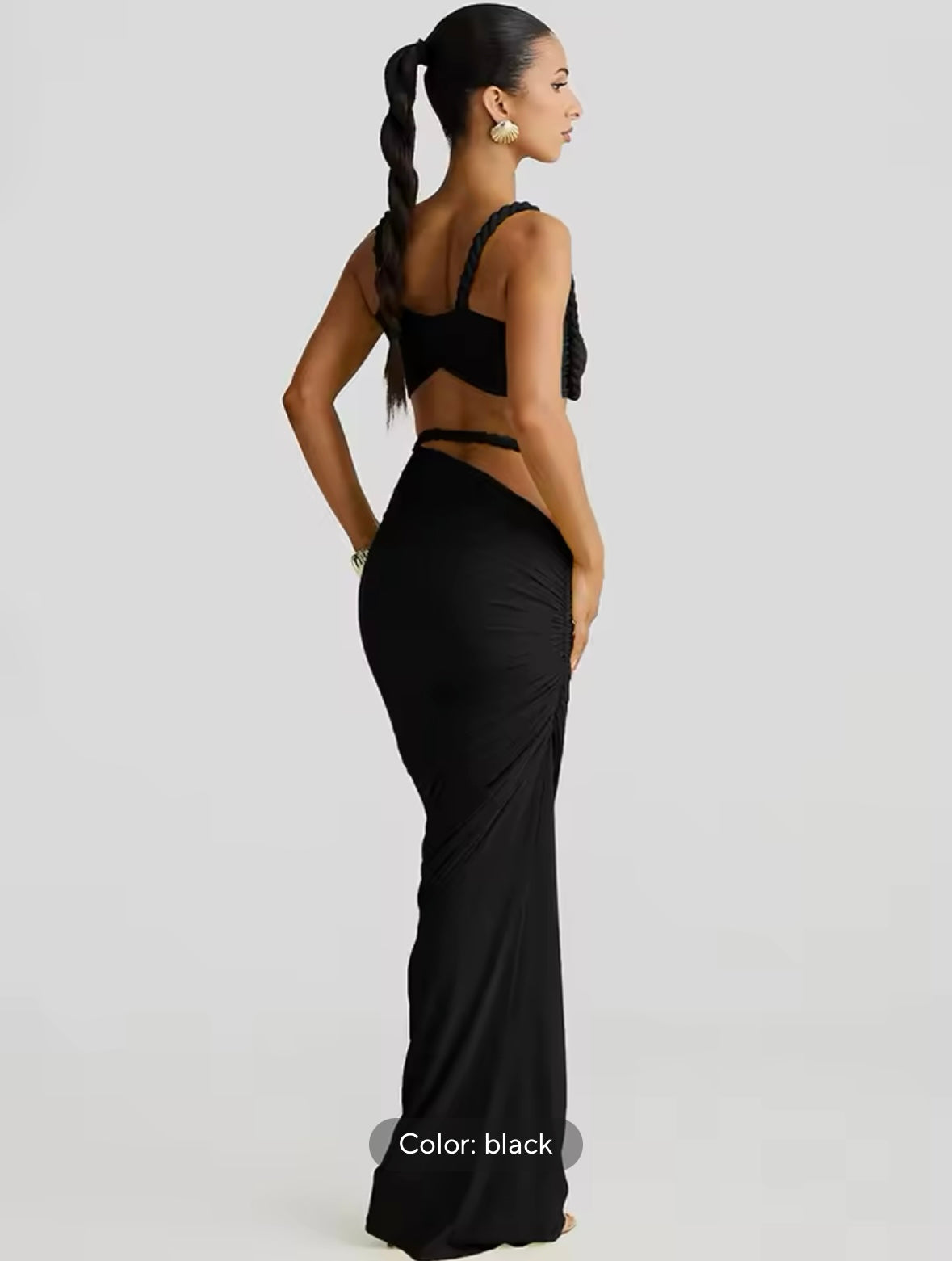 “Twist & Turns” Black 2 Piece Set