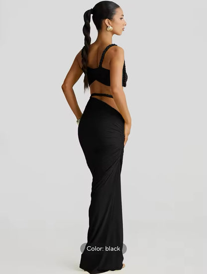 “Twist & Turns” Black 2 Piece Set