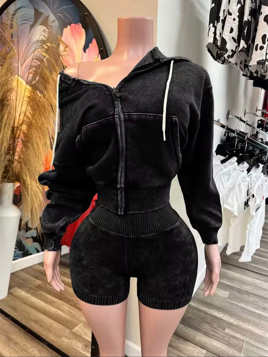 “Bubble Yum” Black 2 Piece Set