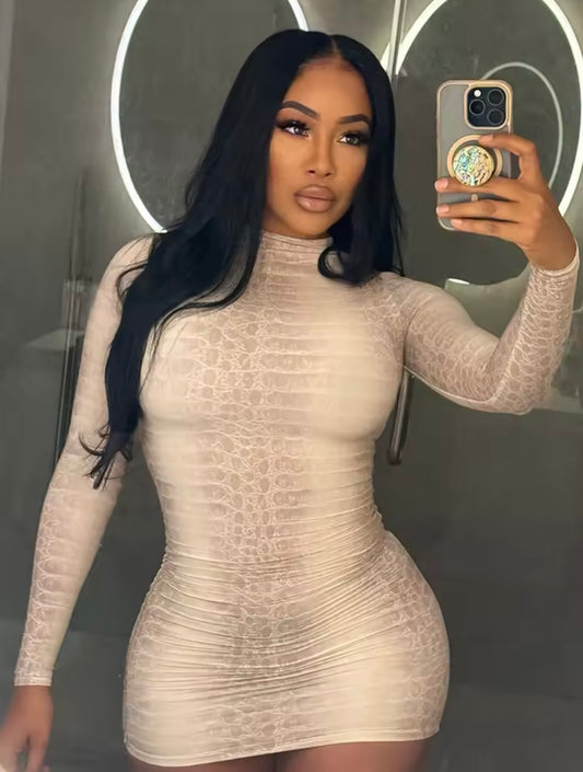 “Wake Em Up” Nude Dress