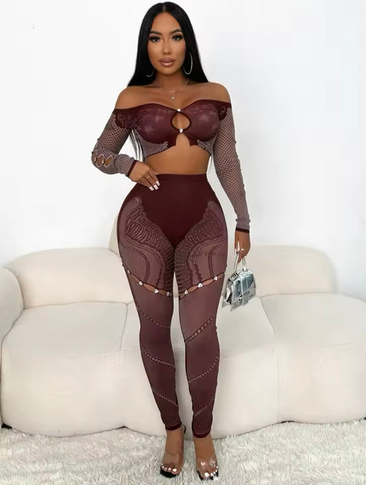 “Sarah” Brown 2 Piece Set