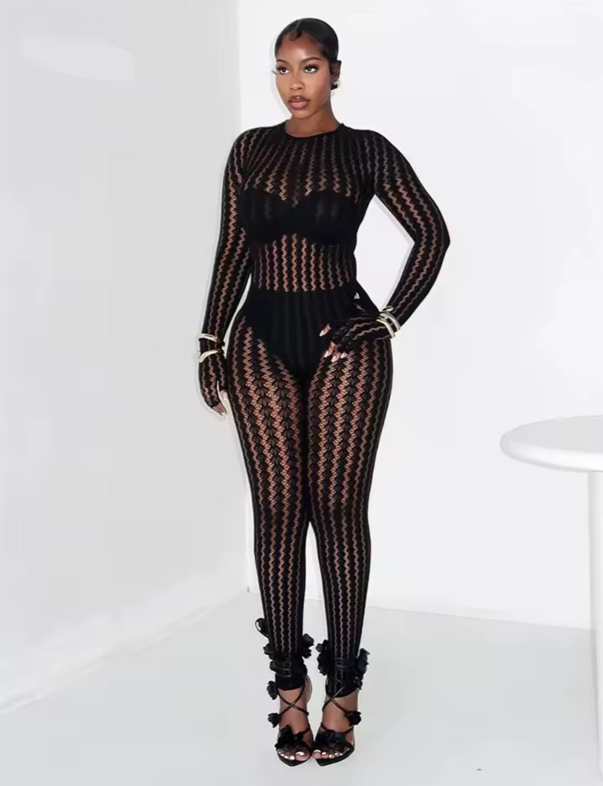 “Barely Behaving” Black Jumpsuit