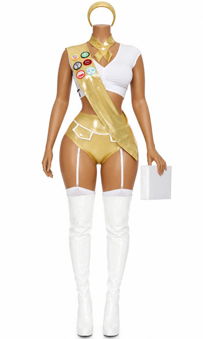 “Girl Scout Baddie” Gold 5 Piece Costume Set