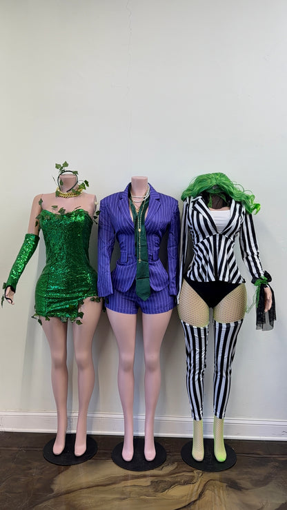 “Bettle Juice” Multicolor 4 Piece Costume Set