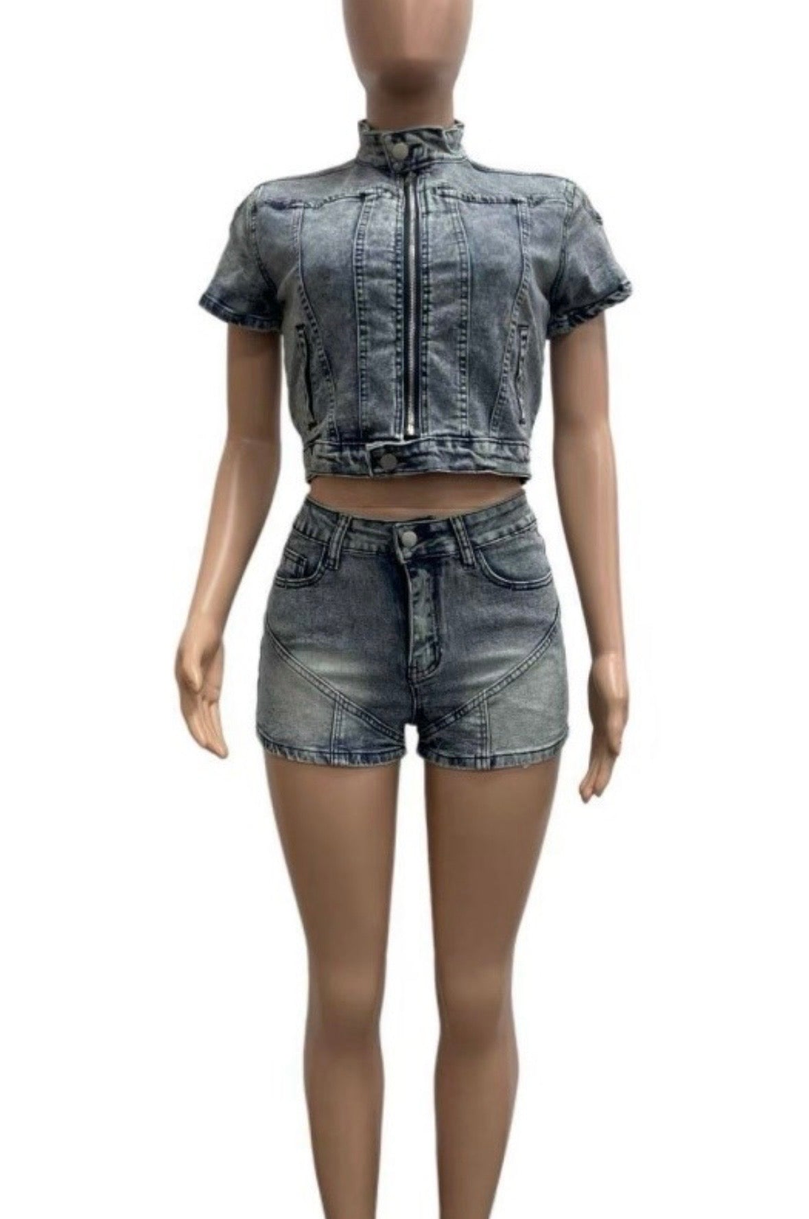 “Denim Reels” Blue Jean 2 Piece Set
