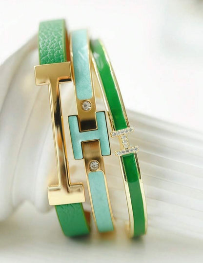 “Hermes Stack” Red Bracelet Set