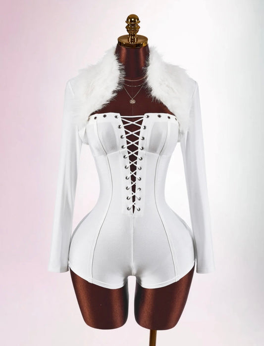 “Ice Me Out” White Romper