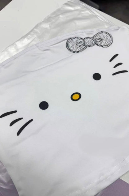 “Kitty Kat” White Tube Top