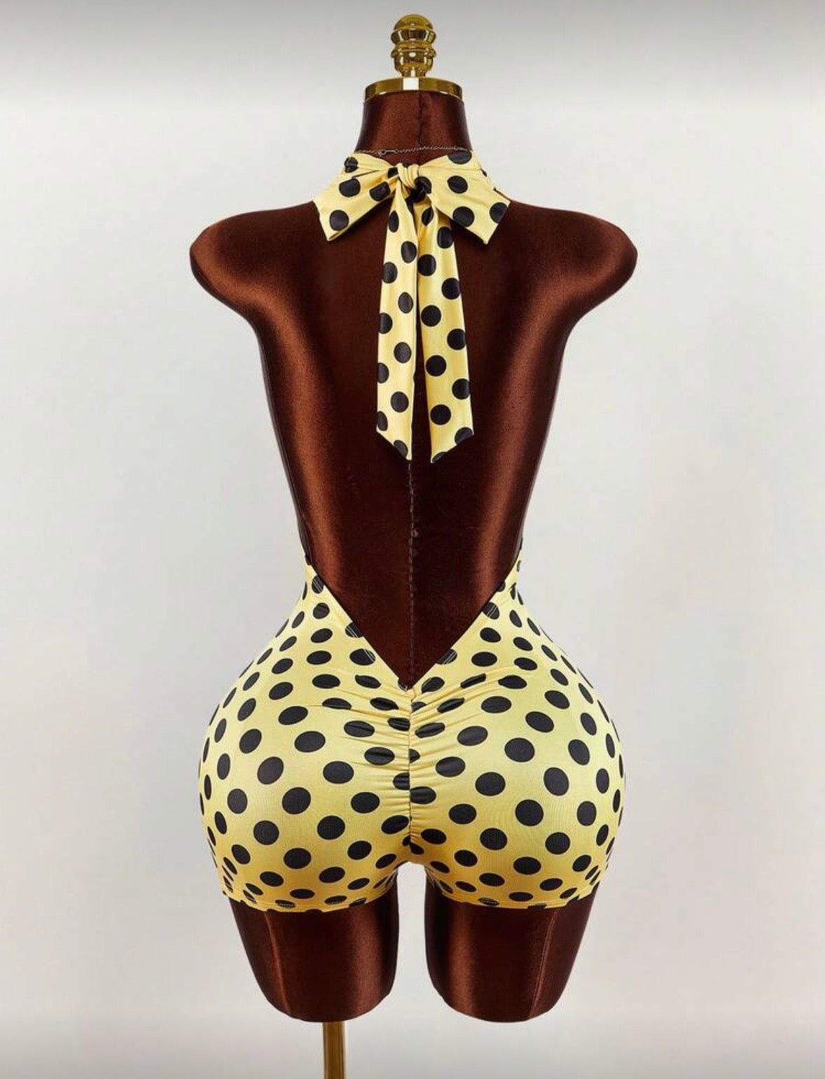“Joska Polka” Yellow Romper