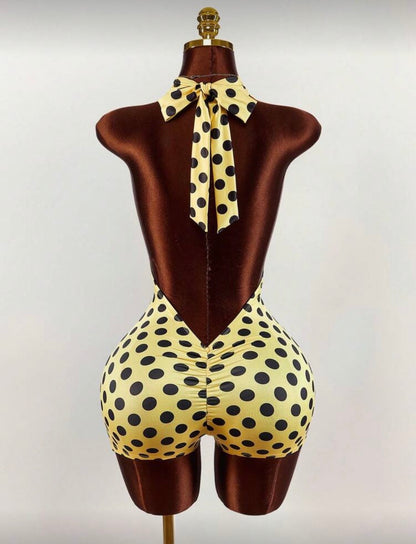 “Joska Polka” Yellow Romper