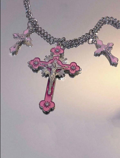 “Hail Mary” Pink Necklace