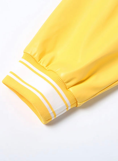 “Street Credit” Yellow Bomber Jacket