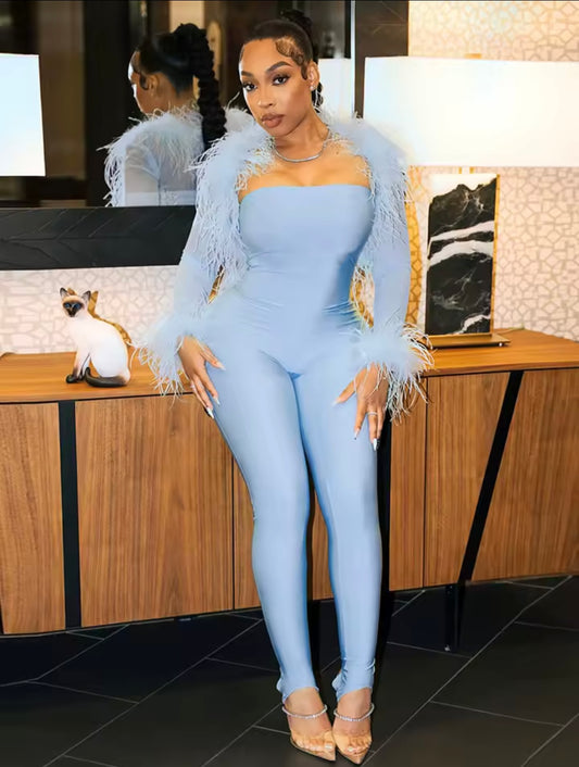 “Nairobi Fluff” Blue 2 Piece Set