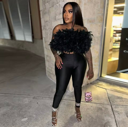 “Furr Real” Black 2 Piece Set