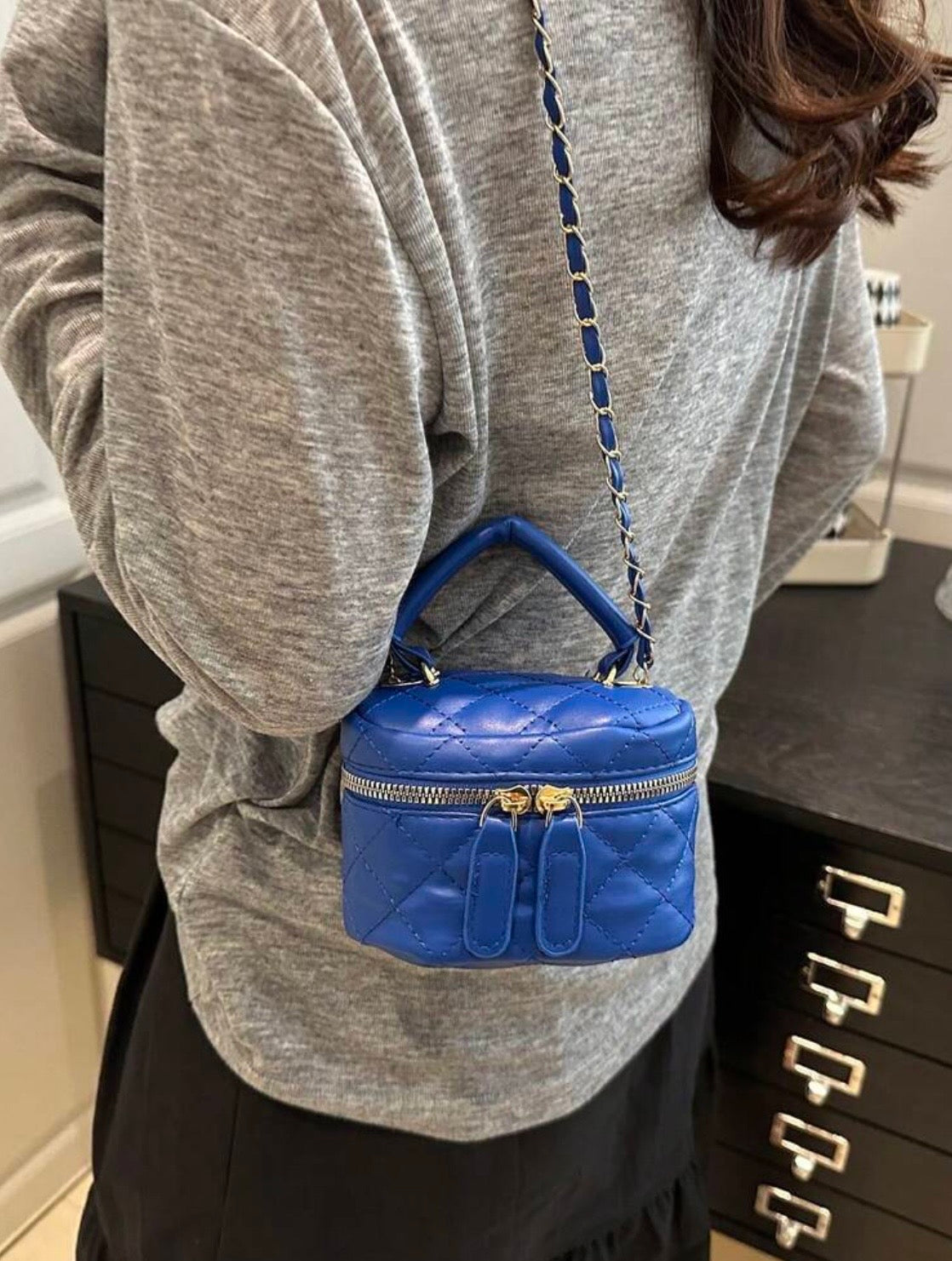 “Times Square” Baby Blue Handbag