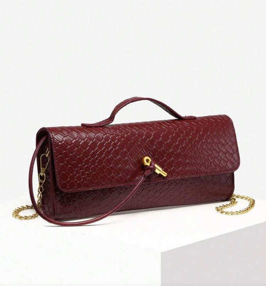 “Handle Up” Burgundy Handbag
