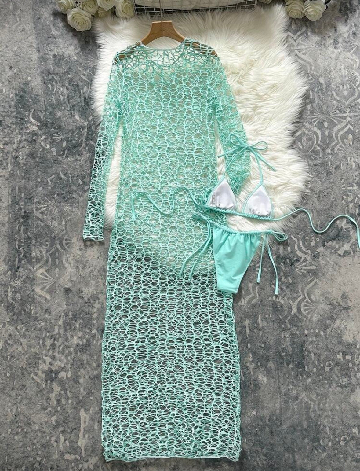 “Rapunzel” Apricot 3 Piece Swimsuit