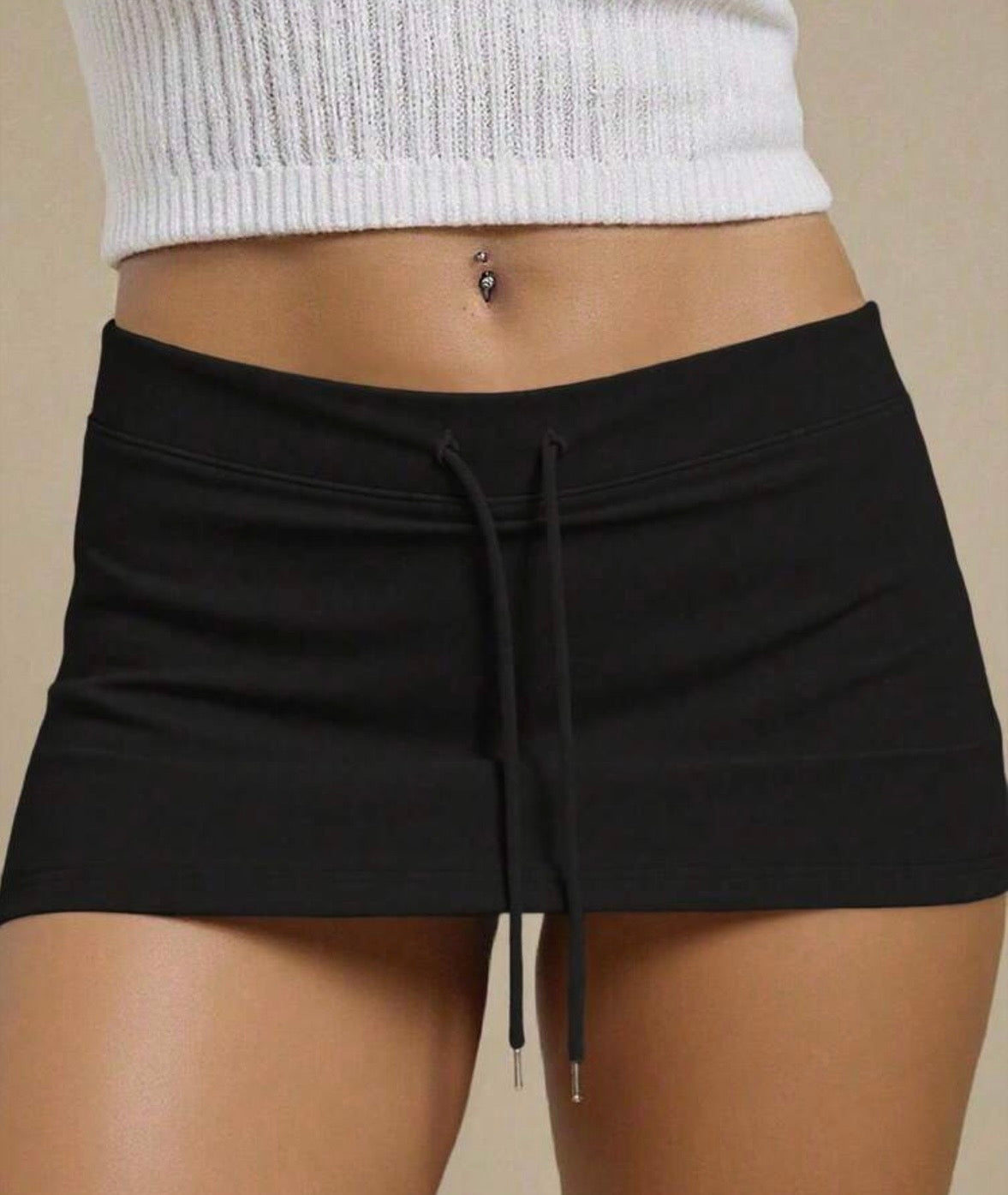 “Jada” Black Skort Skirt
