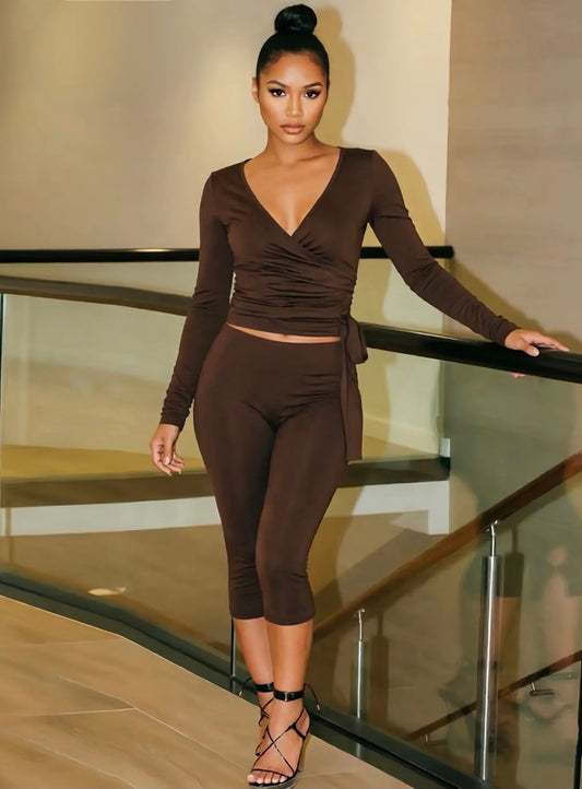 “In My Element” Brown 2 Piece Set