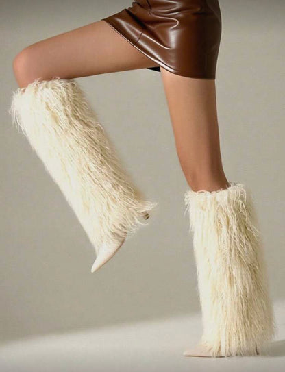 “Lawtey Furr” Apricot Boot