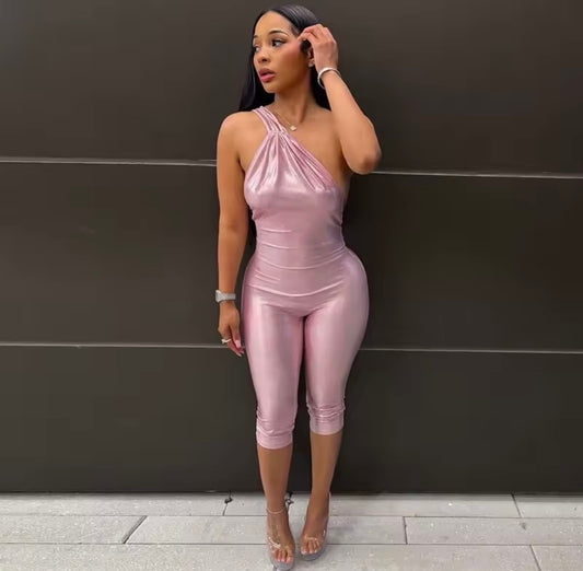 “Liquid Appeal” Pink Romper