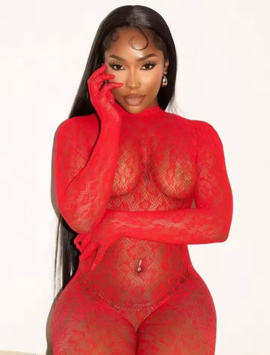 “Tease Me” Red Jumpsuit