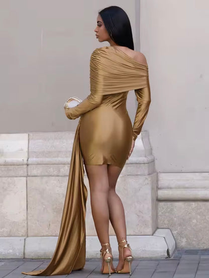 “Pretty Woman” Khaki Dress