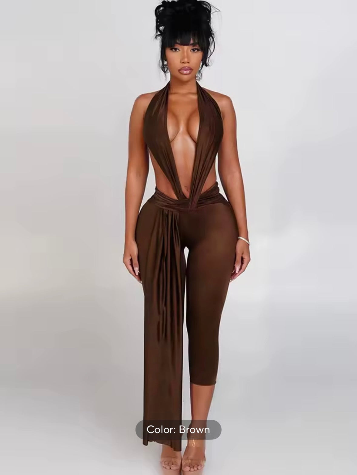 “Prissy” Brown Romper