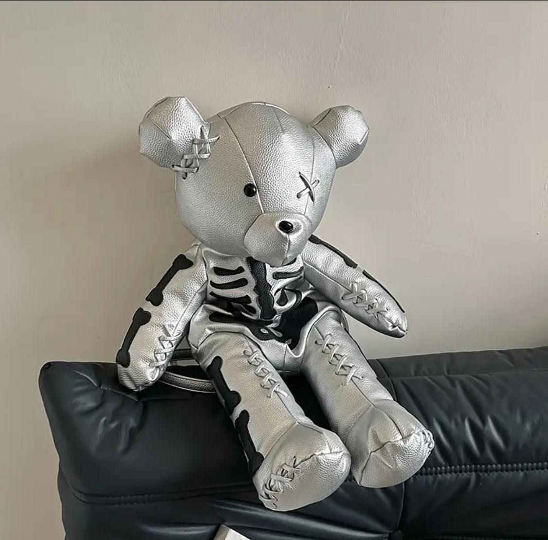 “Dead Teddy” Silver Backpack