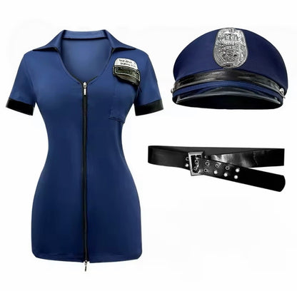 “Ms. Officer” Black 3 Piece Romper Set
