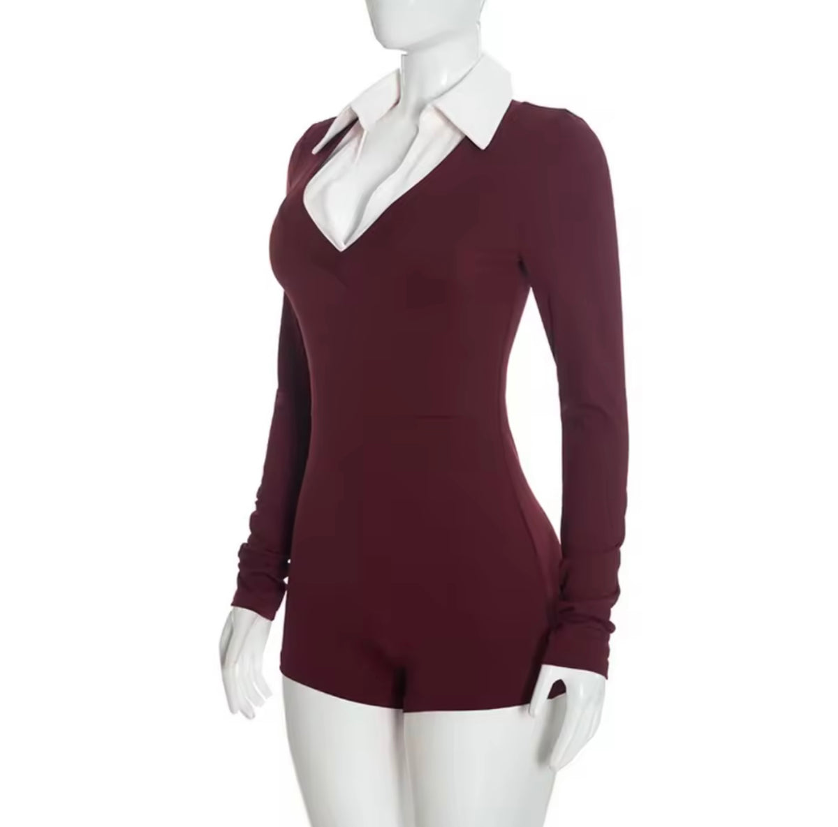“Class in Session” Burgundy Romper