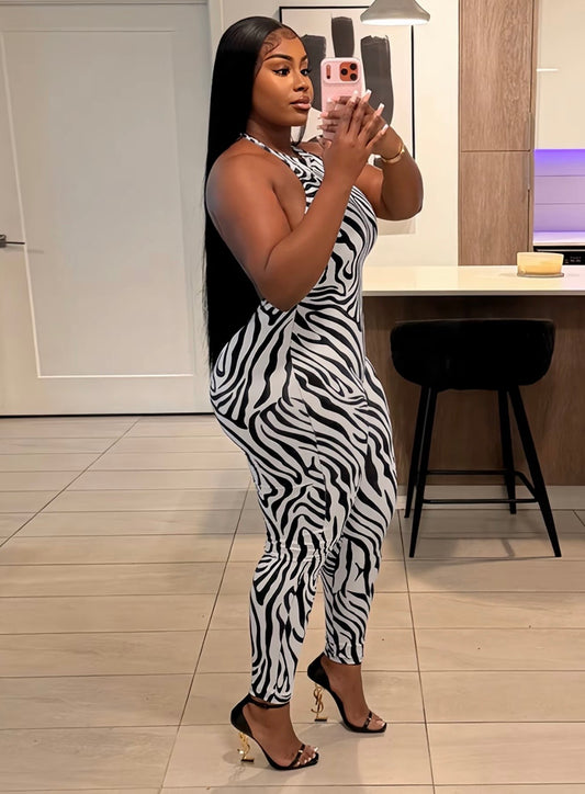 “Oragami Zebra” Jumpsuit