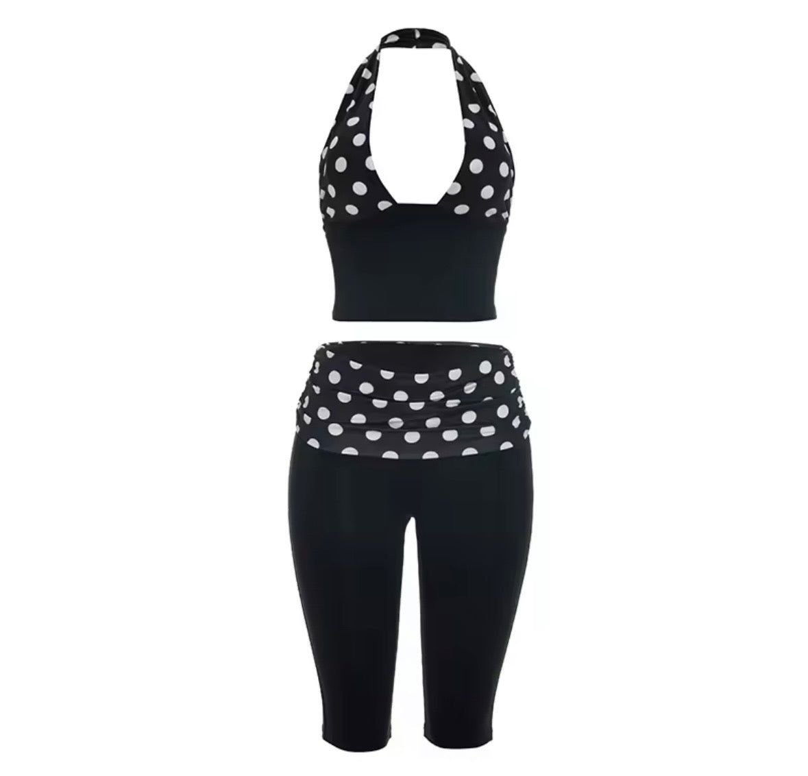 “Playa Polka” Brown 2 Piece Set