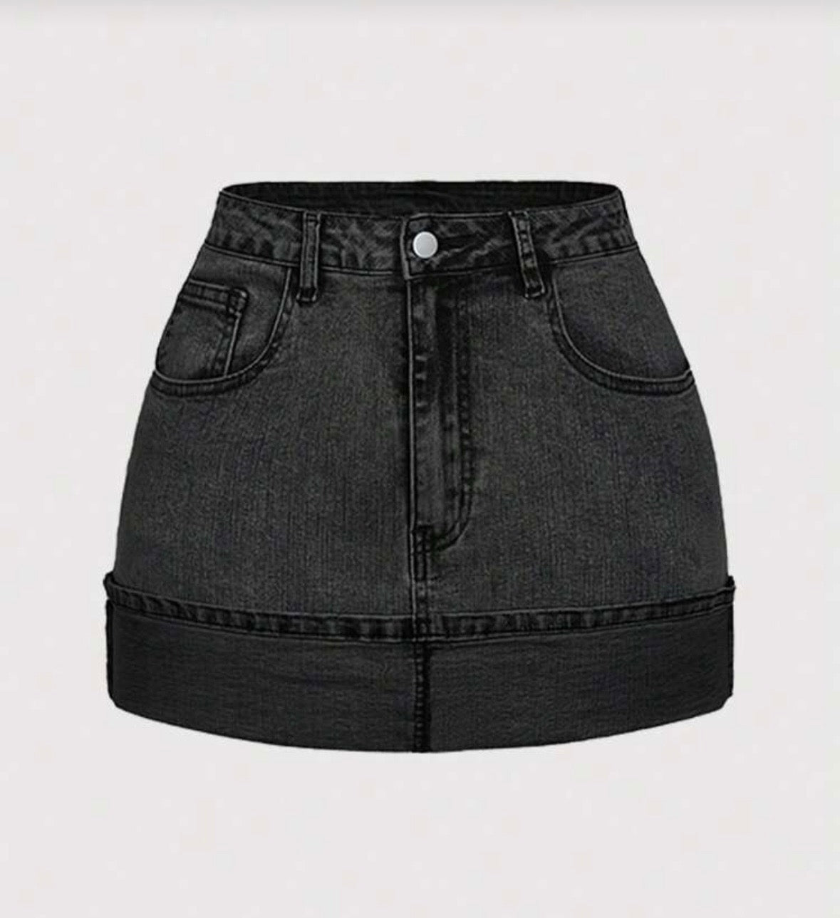 “Deanna” Brown Denim Skirt
