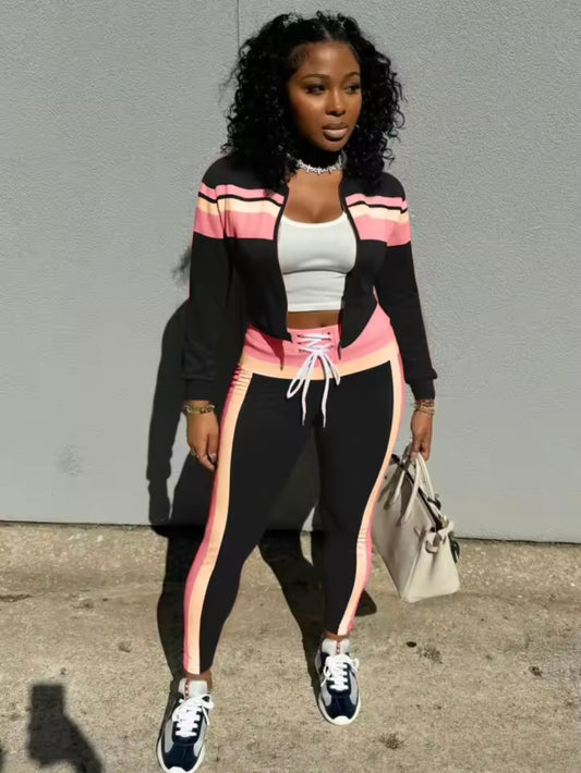 “Take Action” Black 2 Piece Set